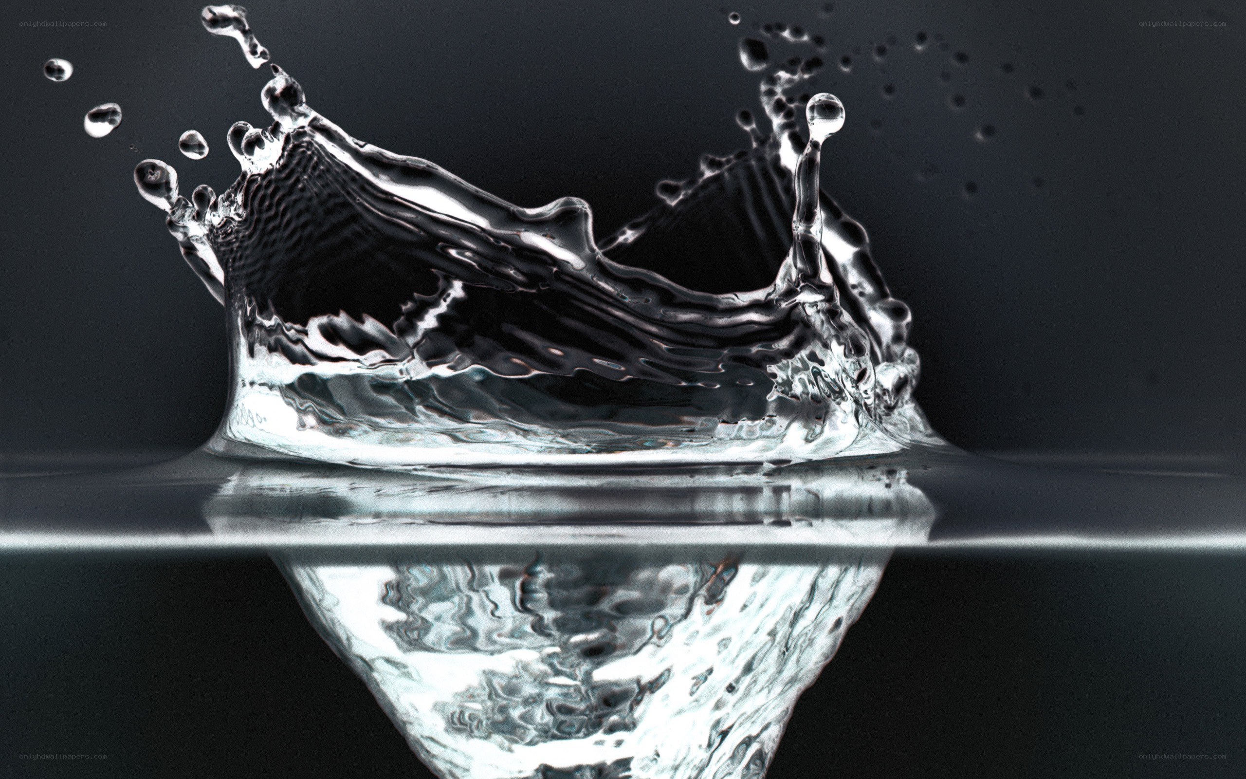 Water splash in slow motion