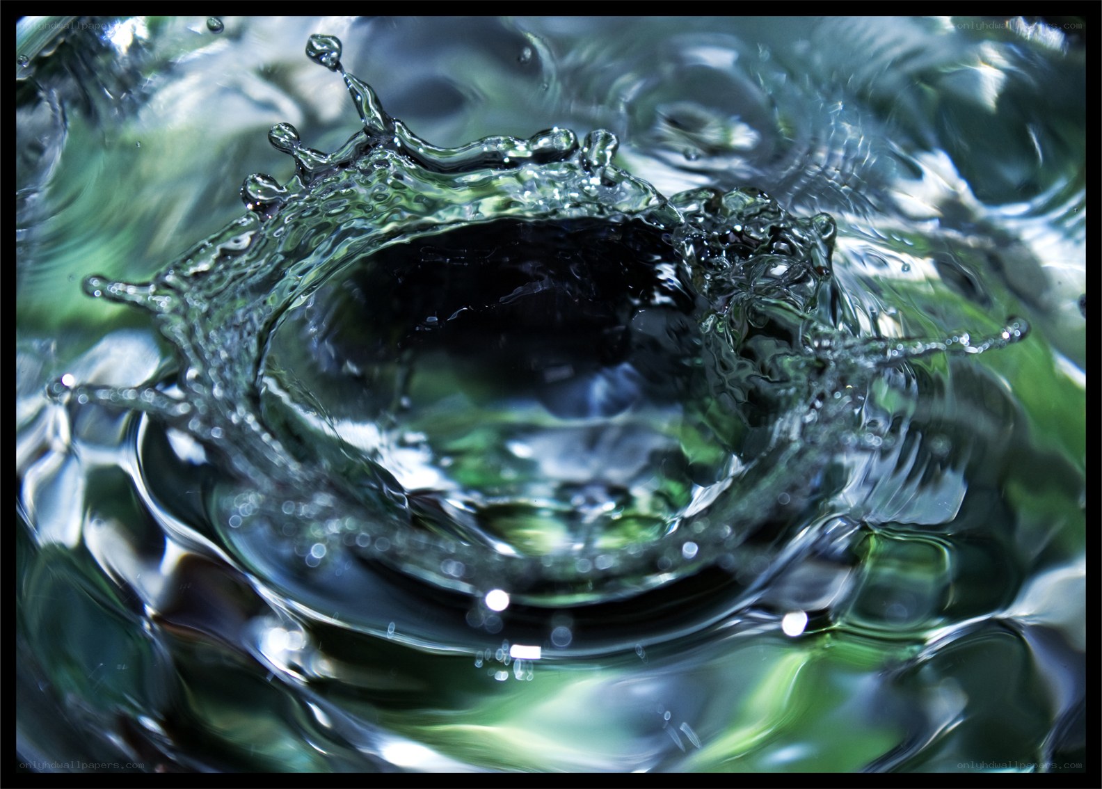 Water splash in slow motion
