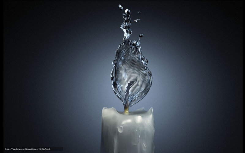 water splash on candle
