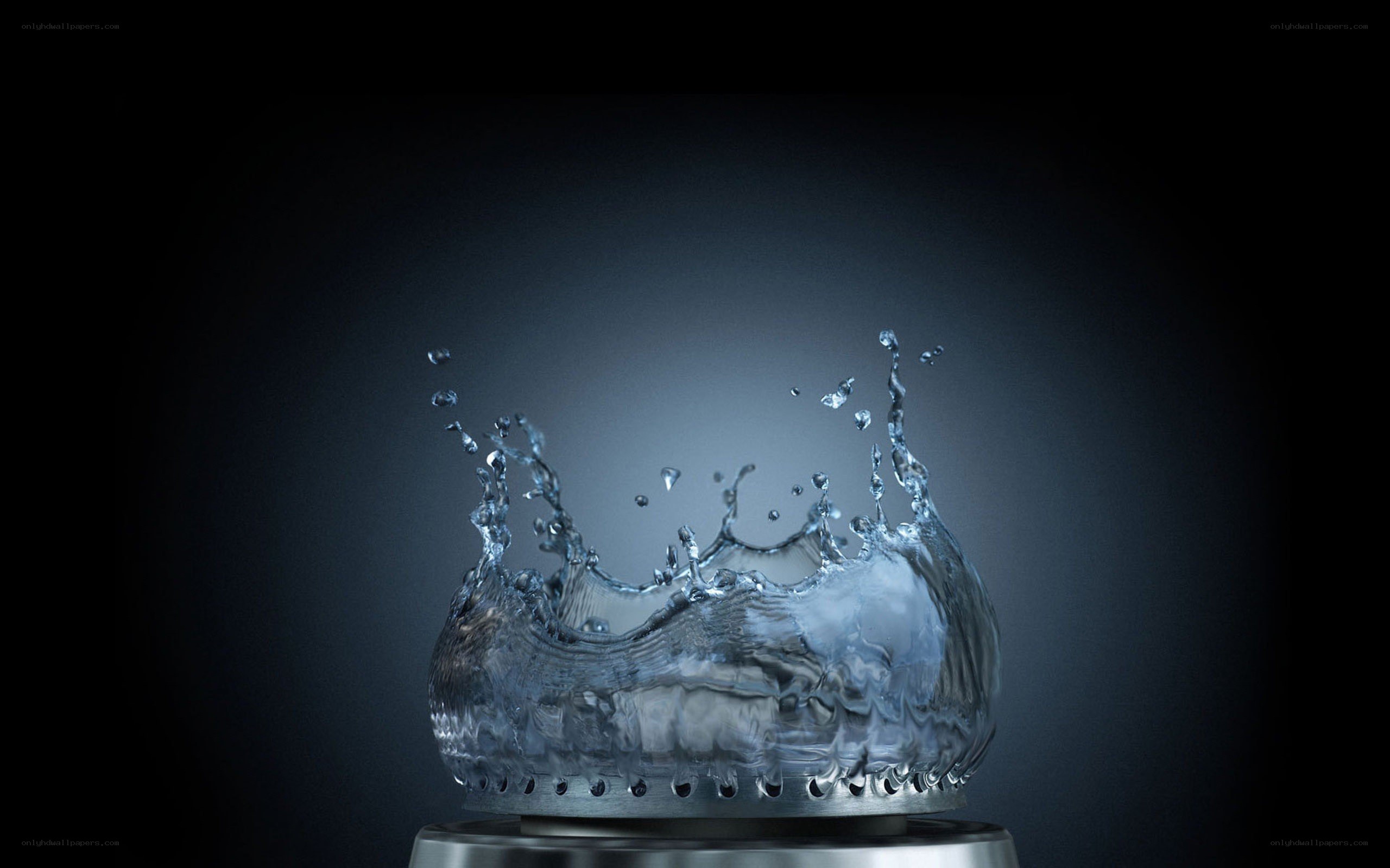 Water splash on gas burner