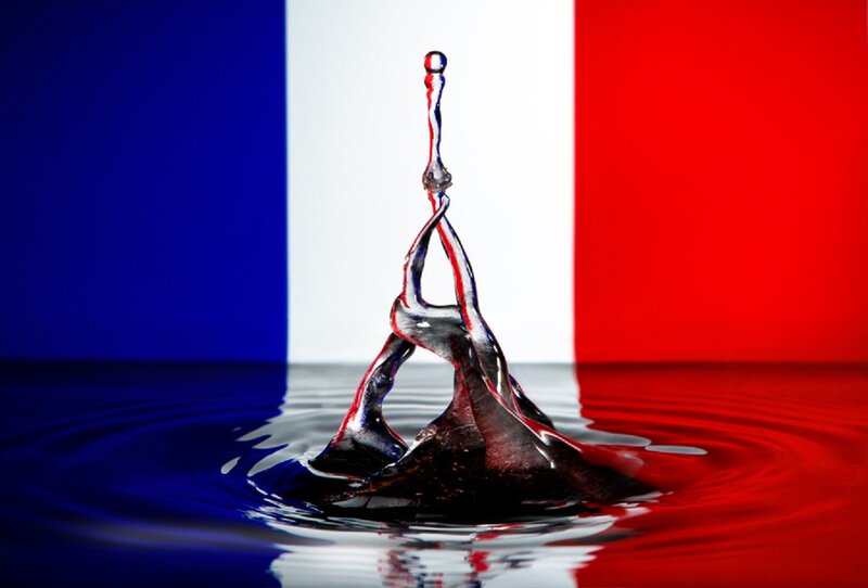 Water Splash with Flag