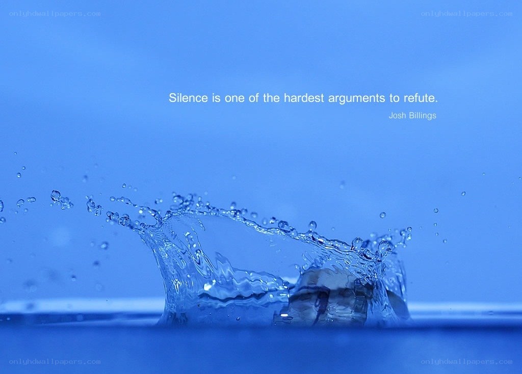 Water splash with quote