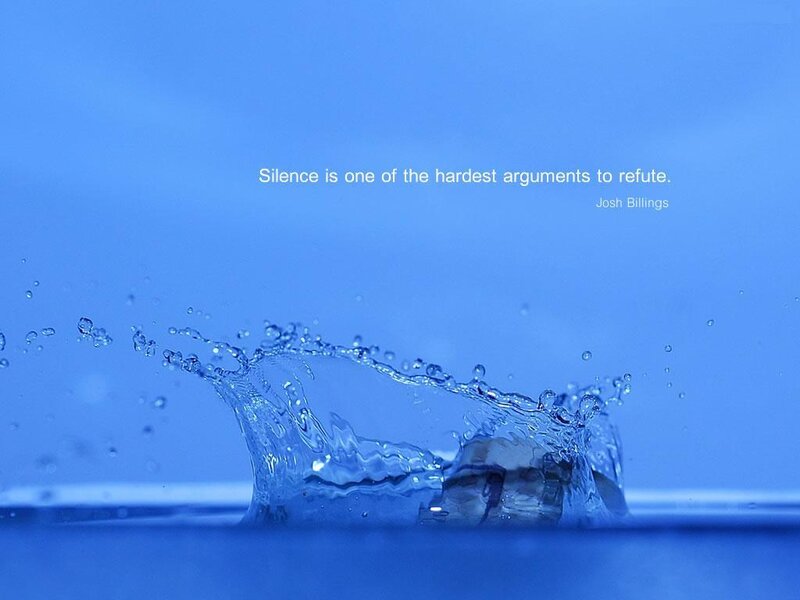 Water splash with quote