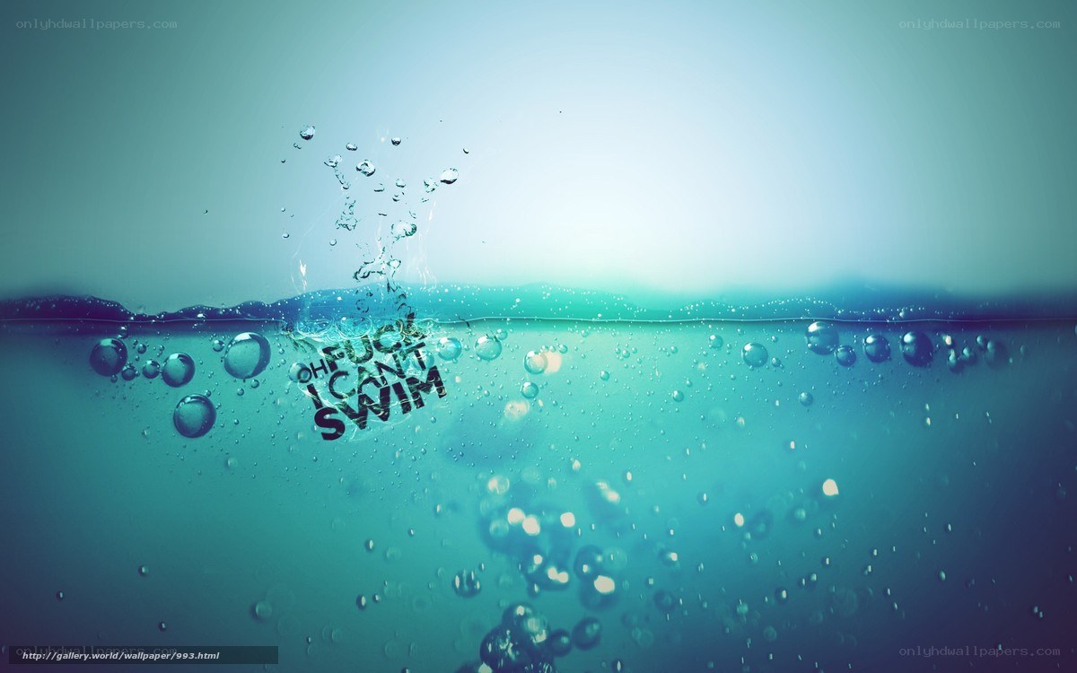 water splash with text