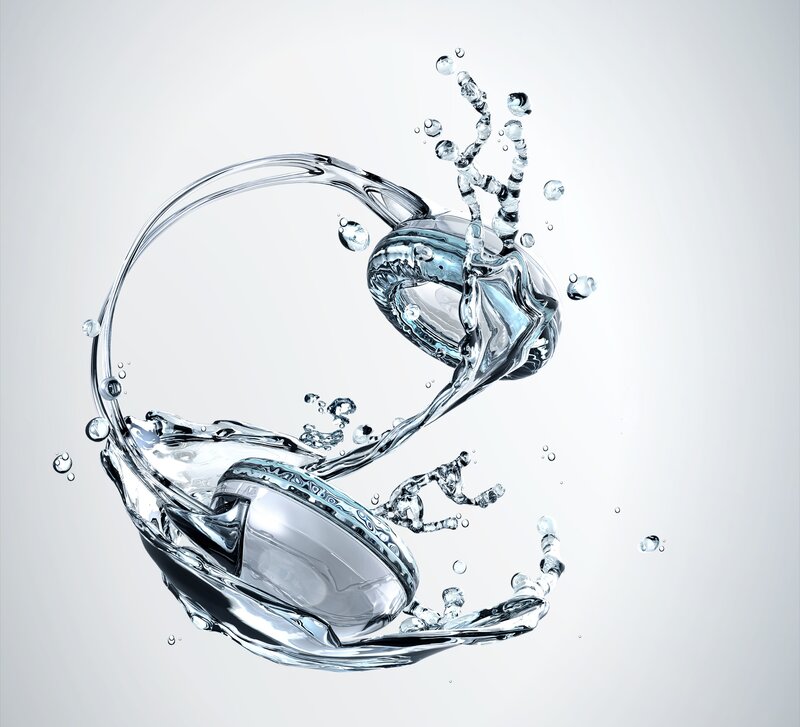 Water Splashing Around Earbuds