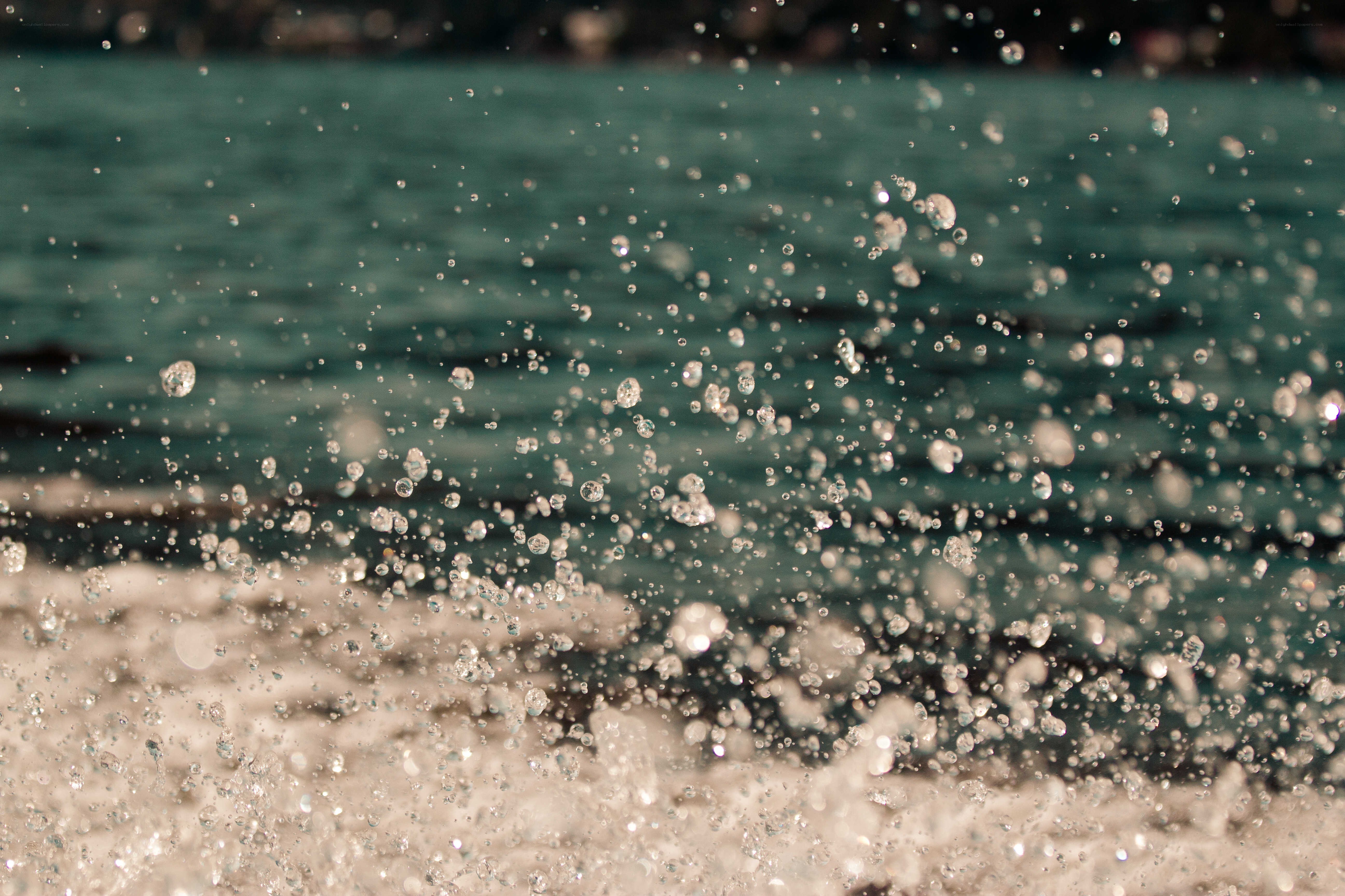 Water splashing at the beach
