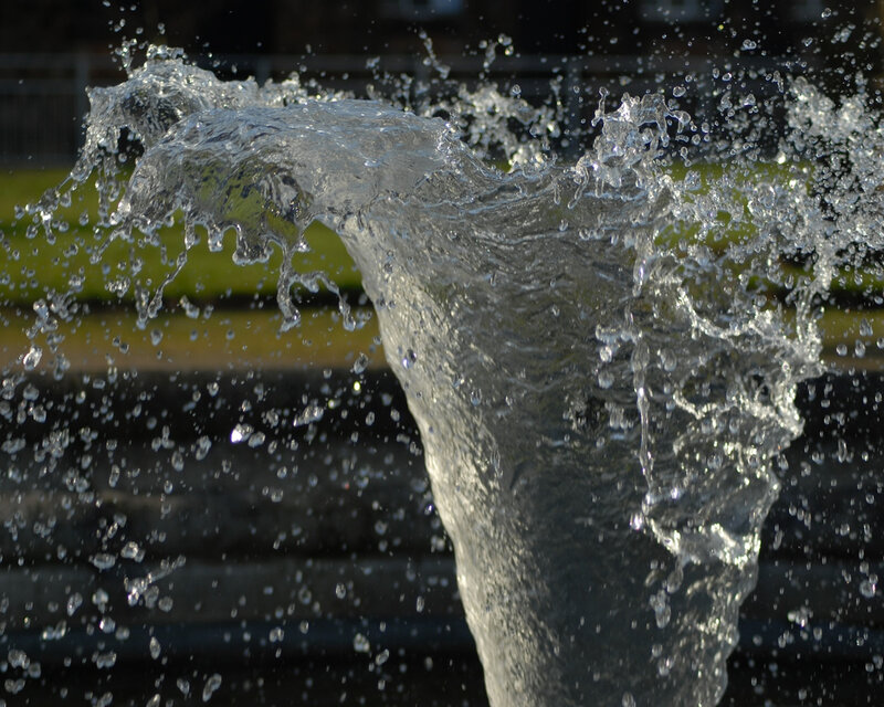 Water splashing from a fountain