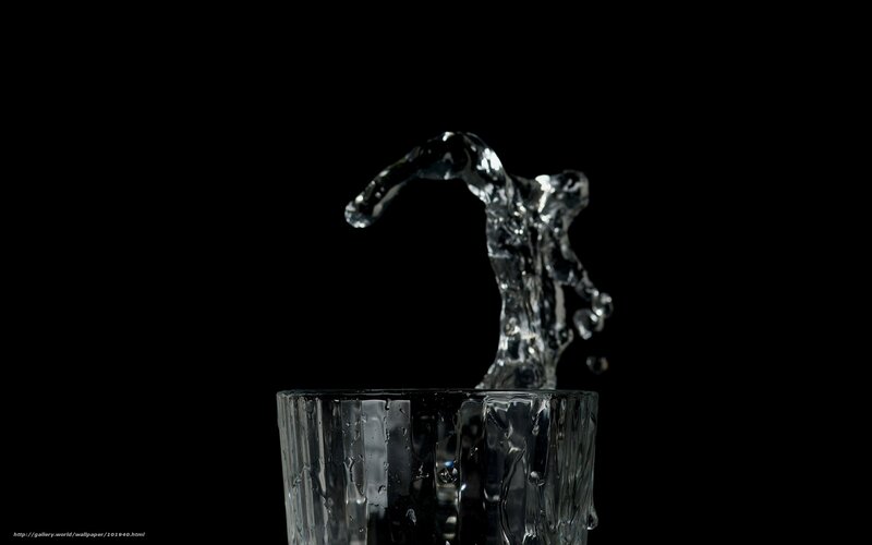 Water splashing from glass