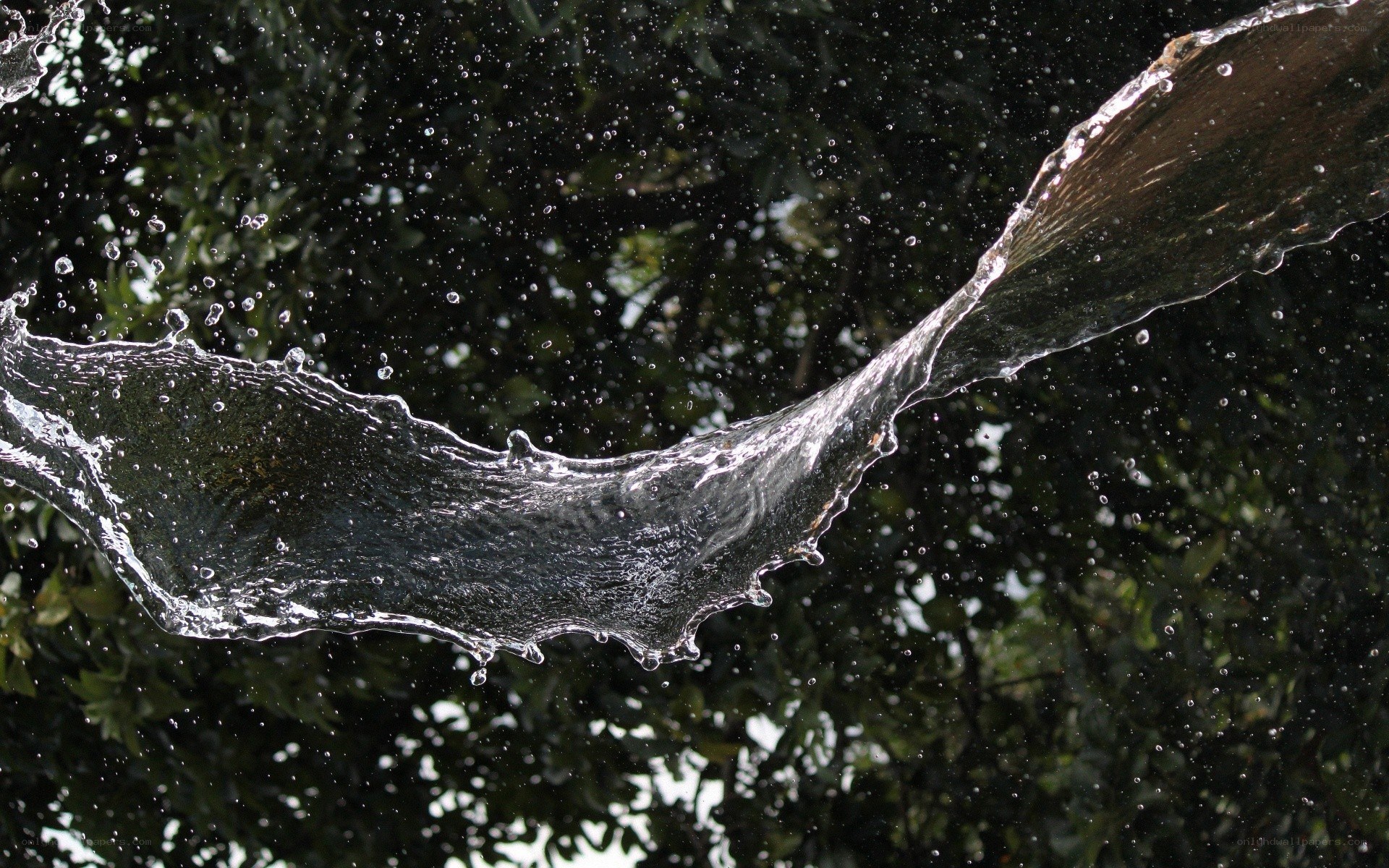 Water splashing in a stream