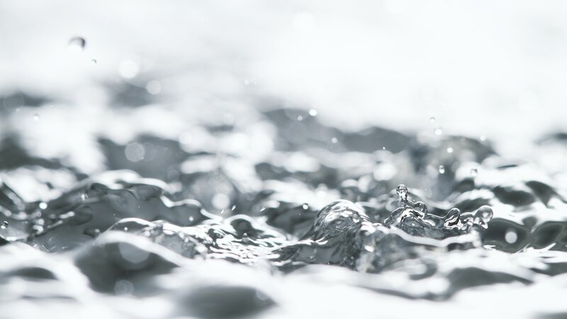 Water splashing in close-up