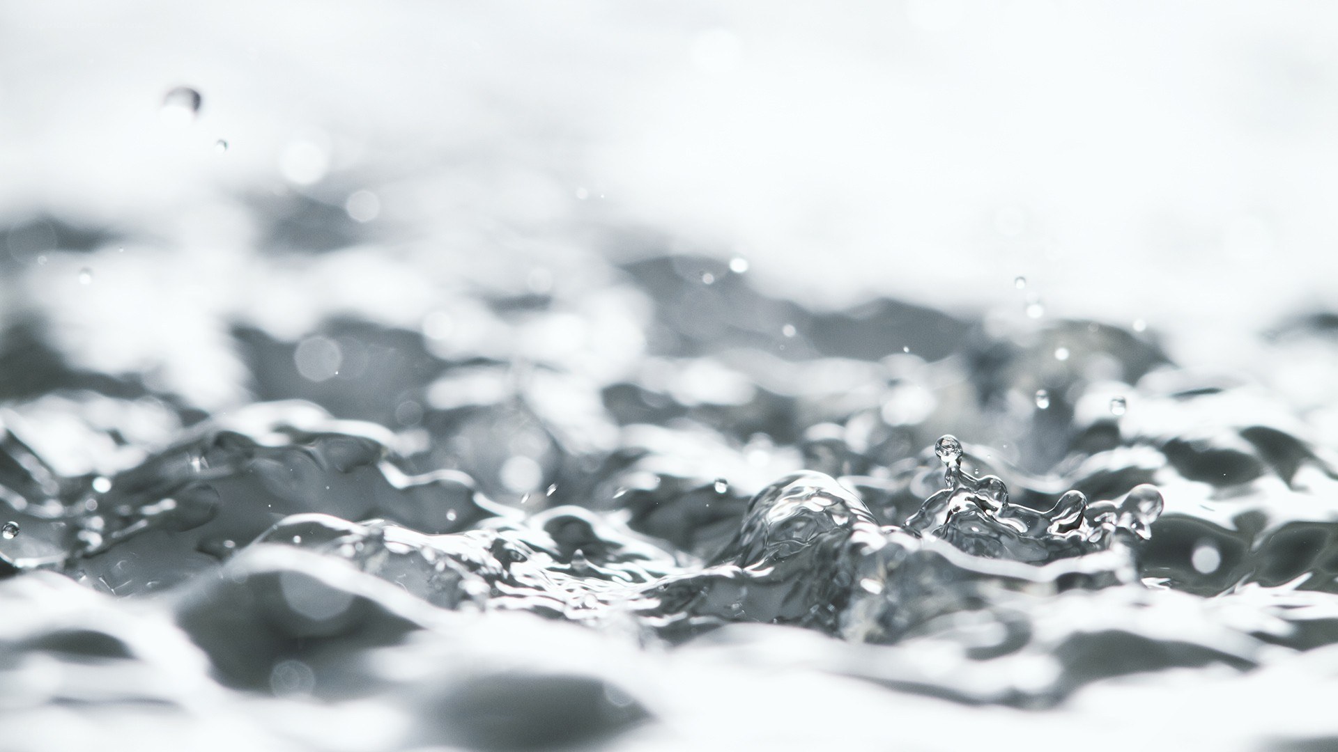 Water splashing in close-up