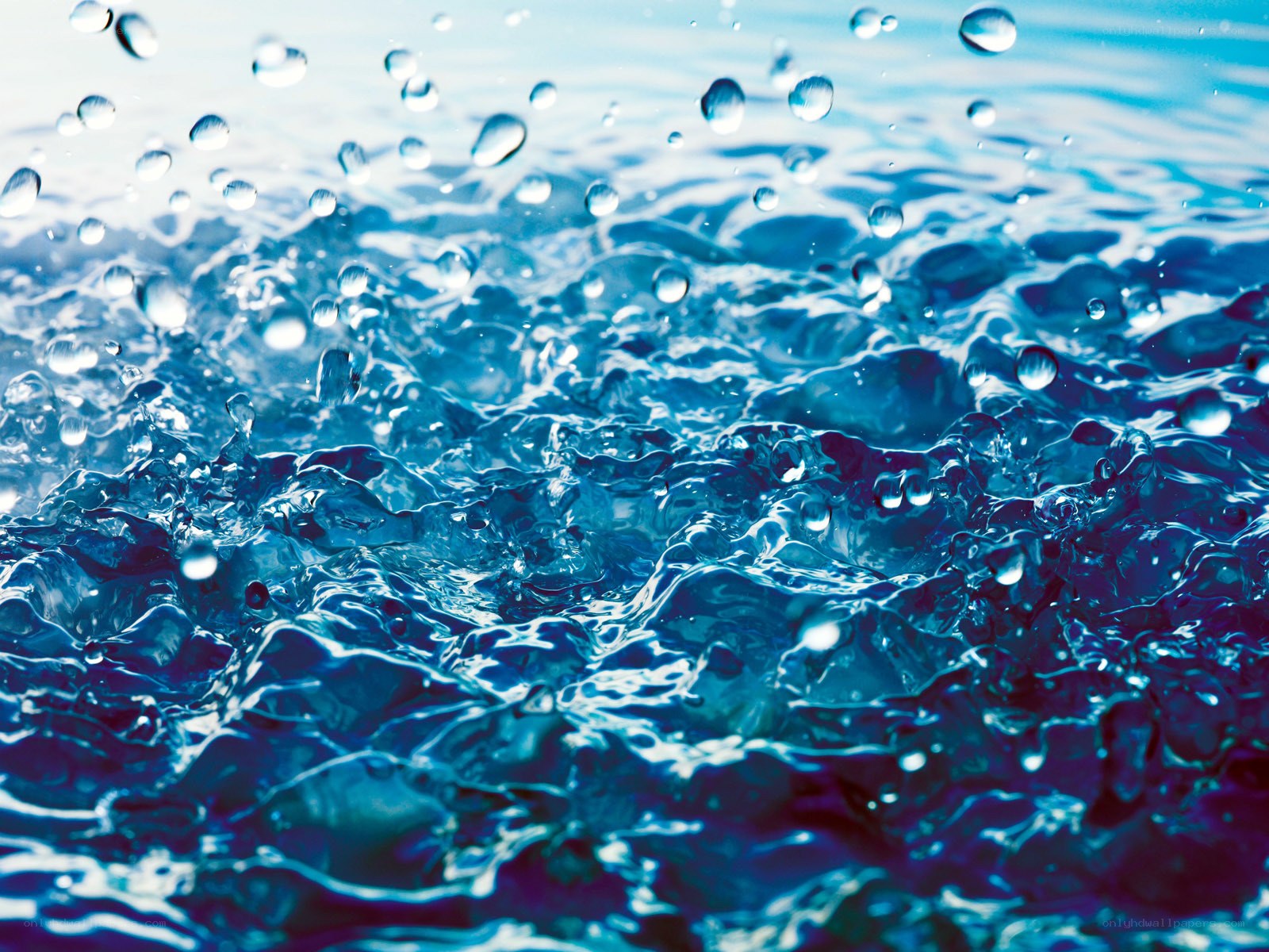 Water splashing in motion