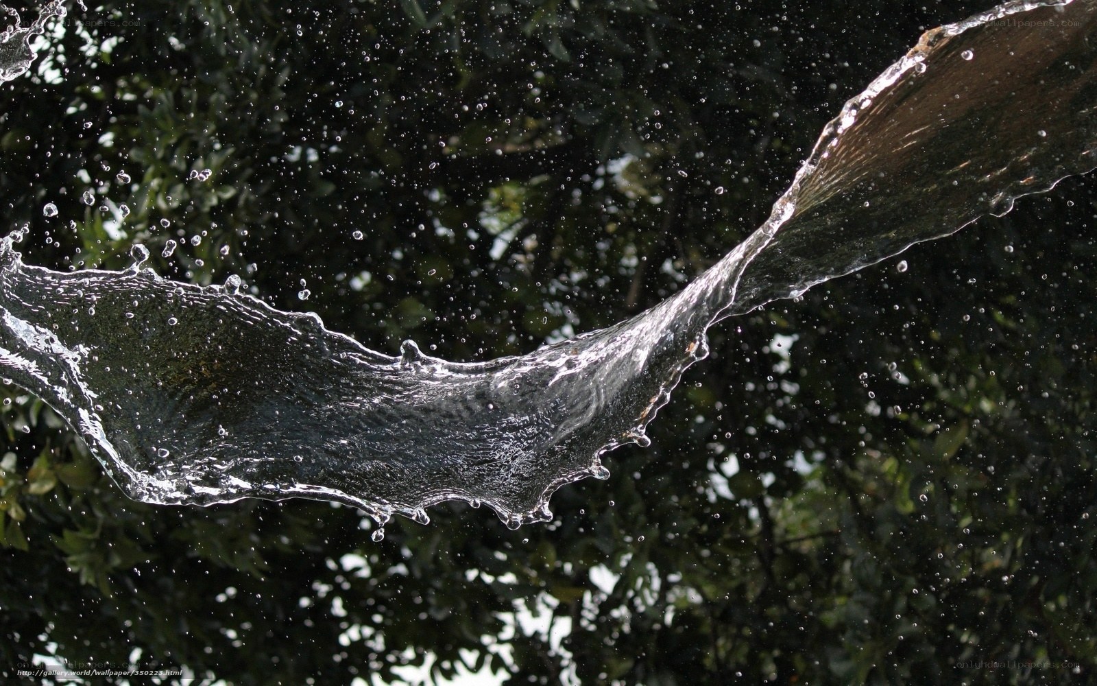Water splashing in motion