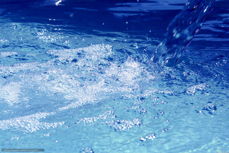 Water splashing into pool