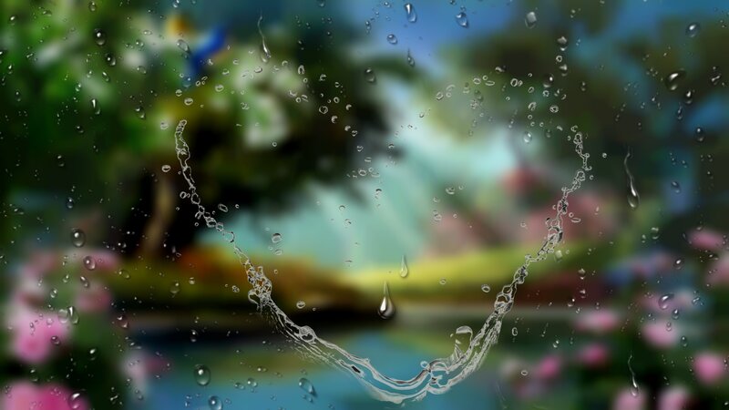 Water Splashing on Glass