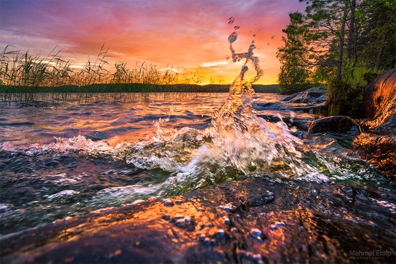 Water Splashing on Rocks