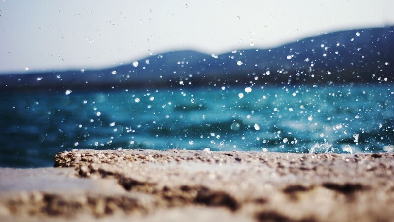 Water Splashing on Stone