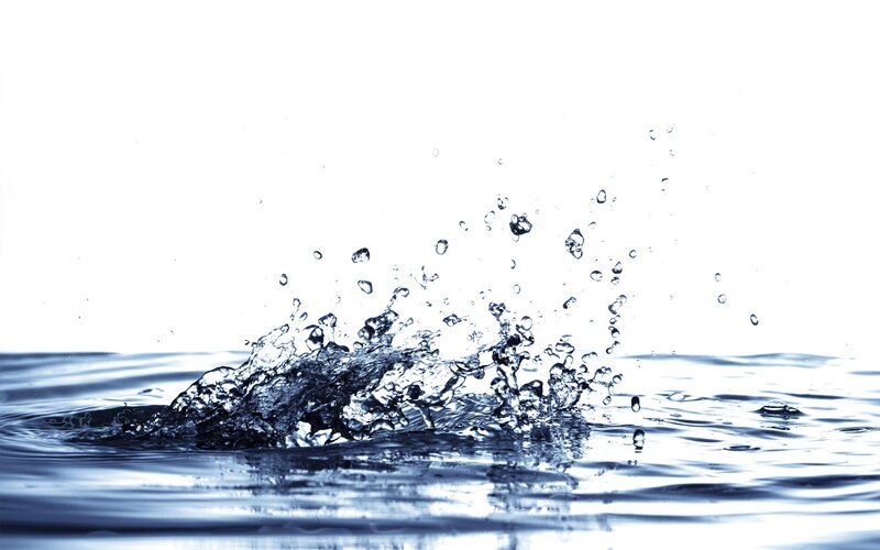 Water splashing on surface