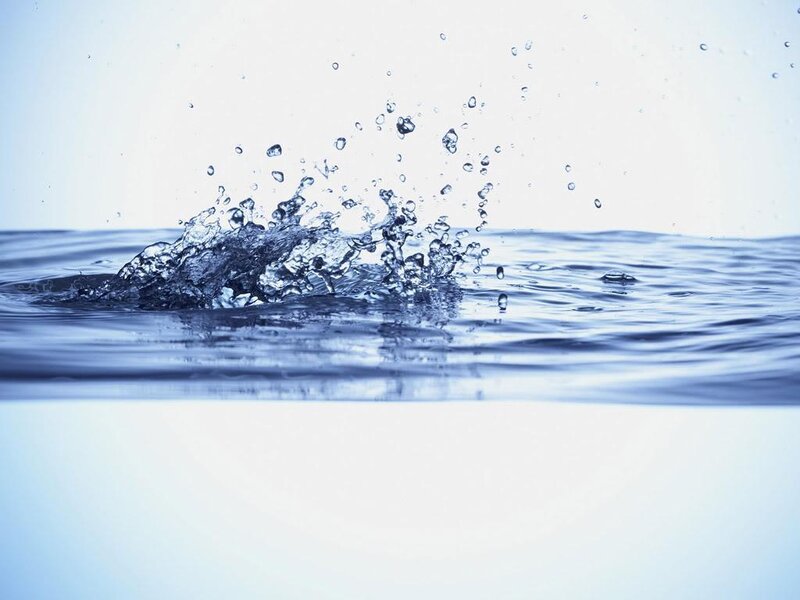 Water splashing on surface