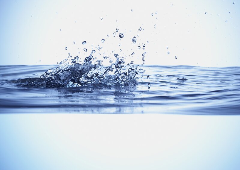 Water splashing on surface
