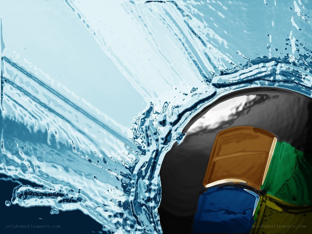 Water splashing over a CD
