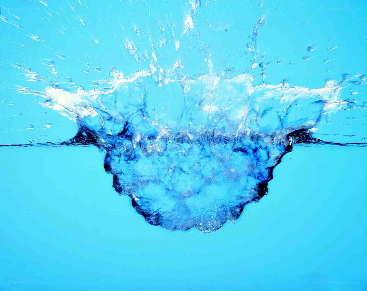Water splashing underwater