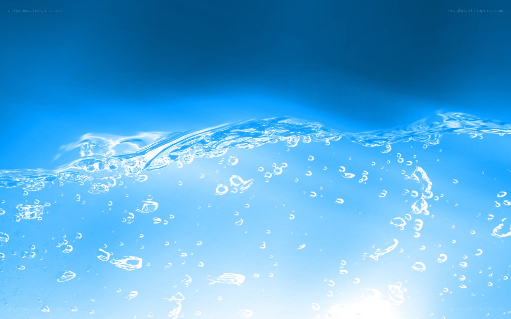 Water surface with bubbles