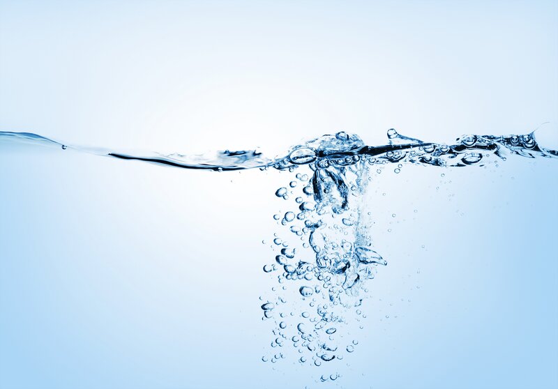 Water surface with bubbles