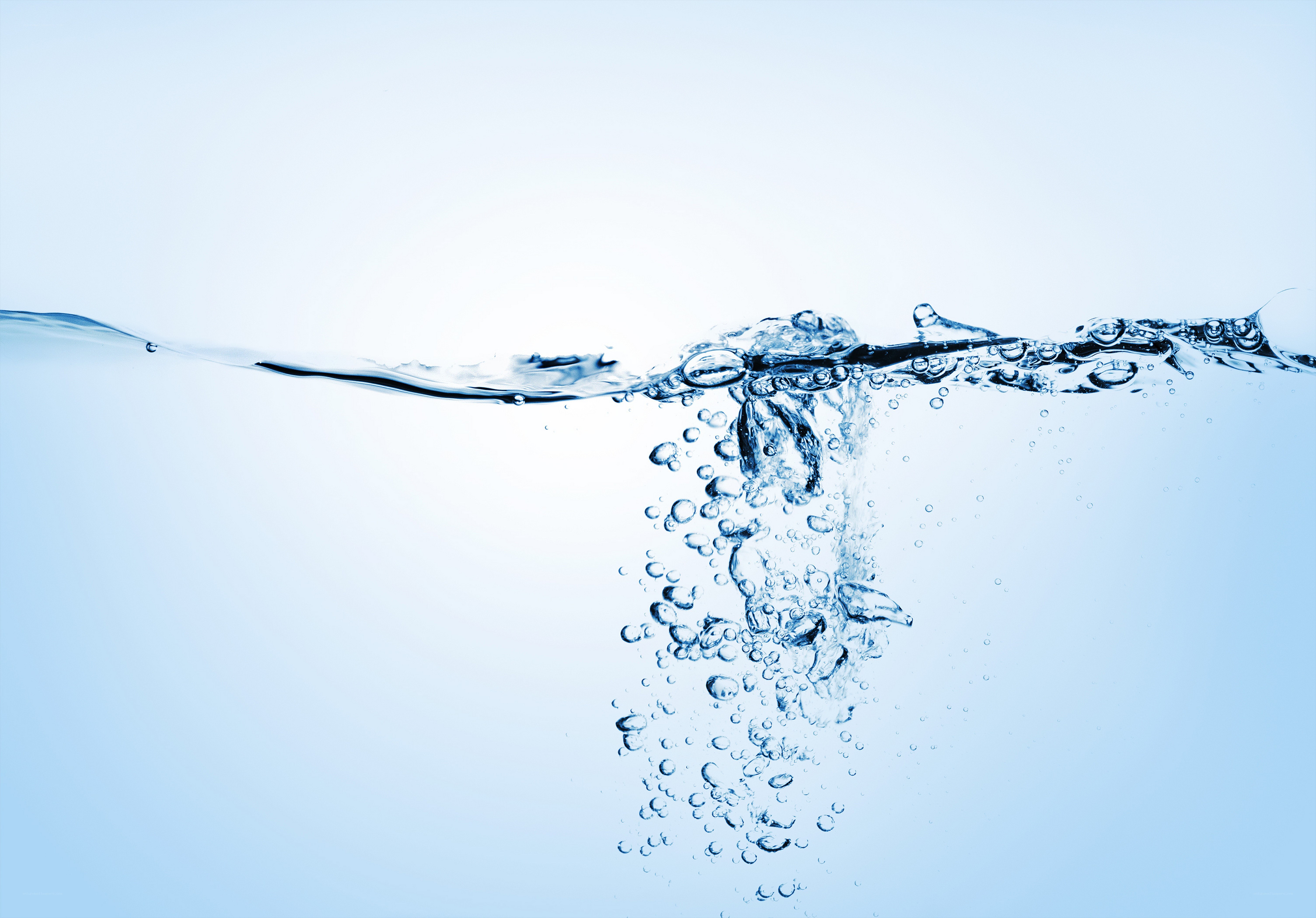 Water surface with bubbles