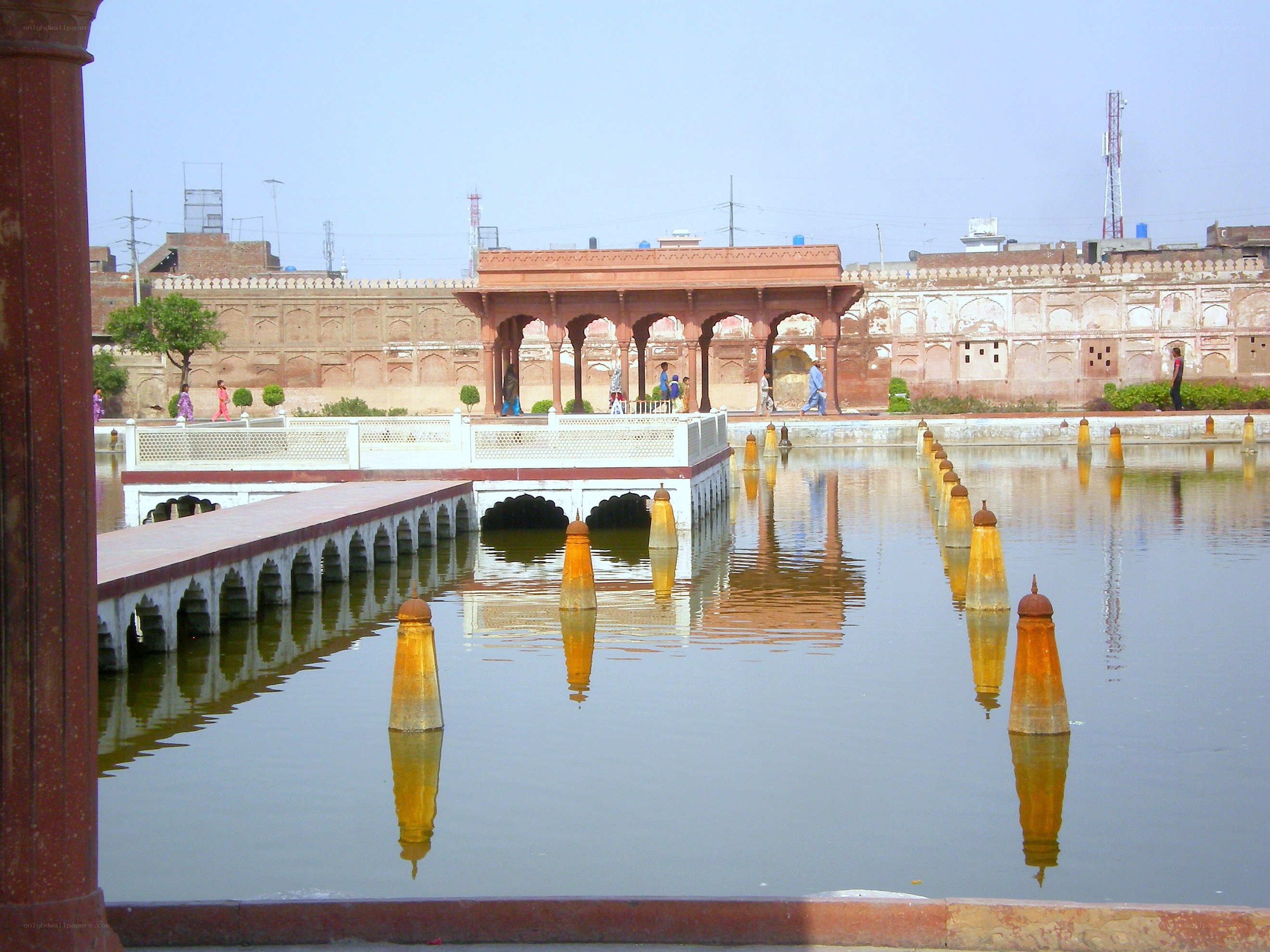 Water temple with arched pavilion