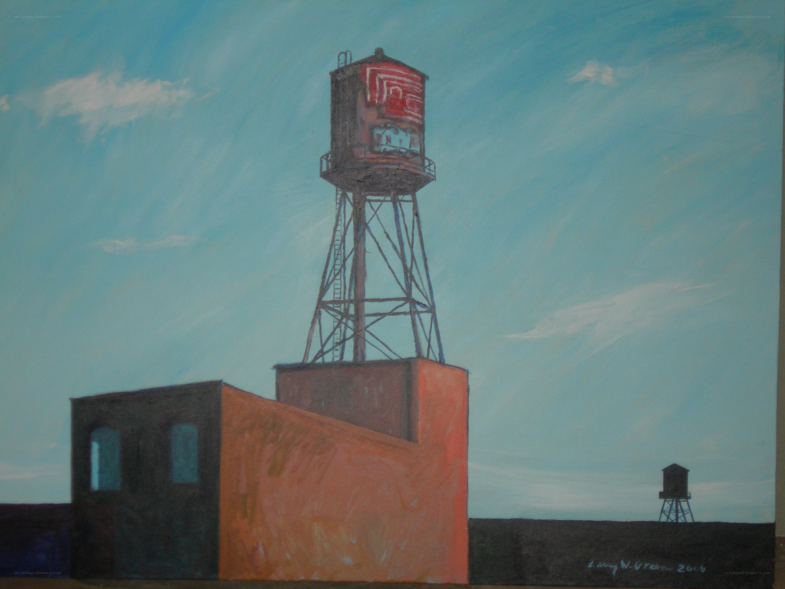 Water tower painting
