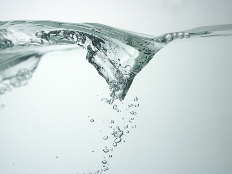 Water vortex with bubbles
