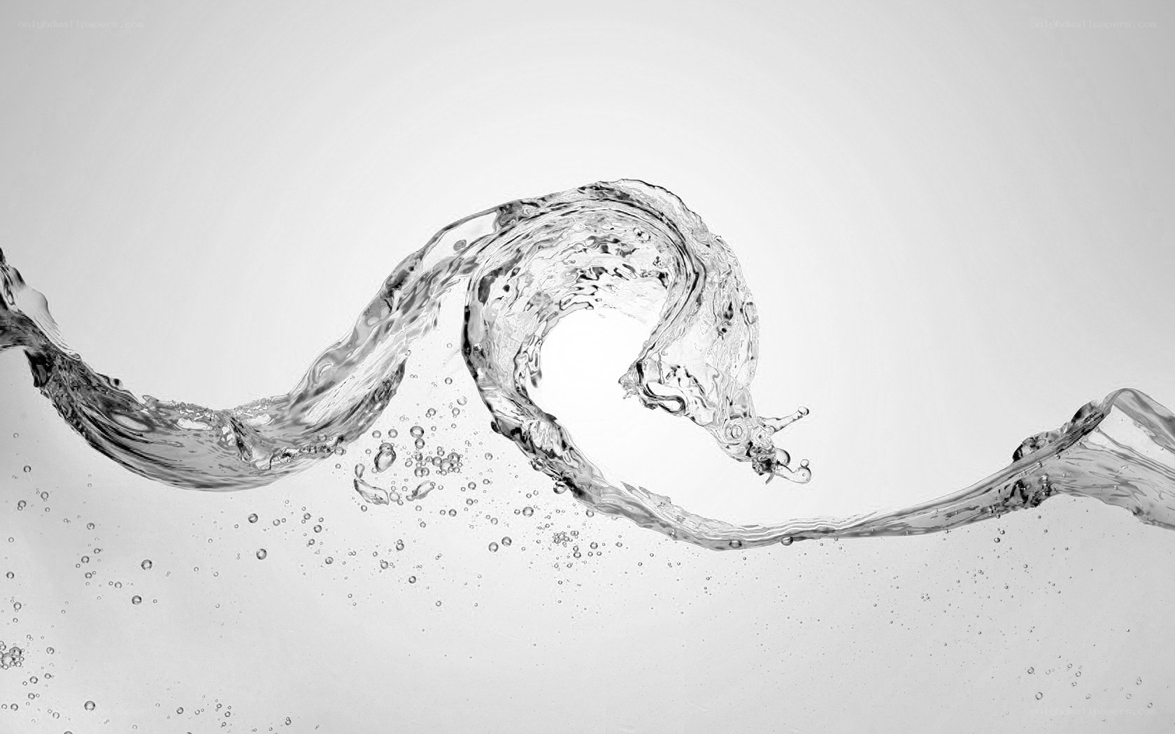 Water wave in motion