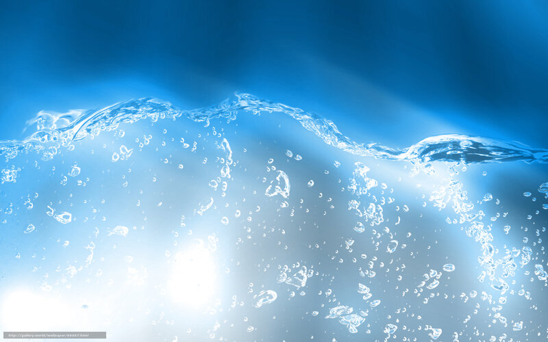 Water wave with bubbles