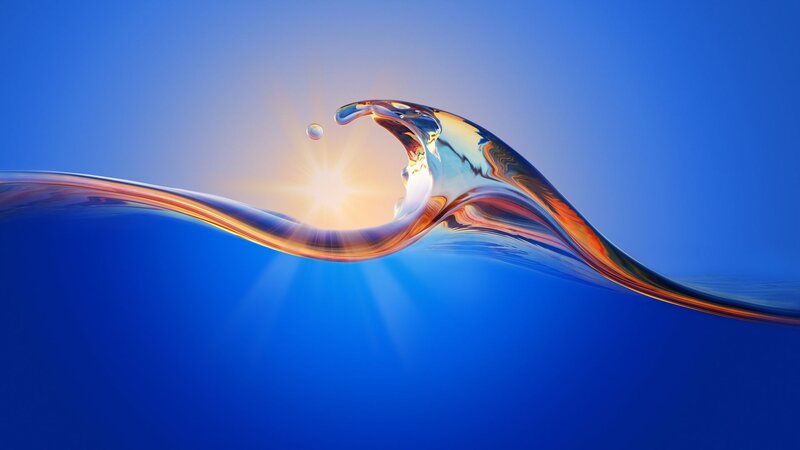 Water Wave with Sun
