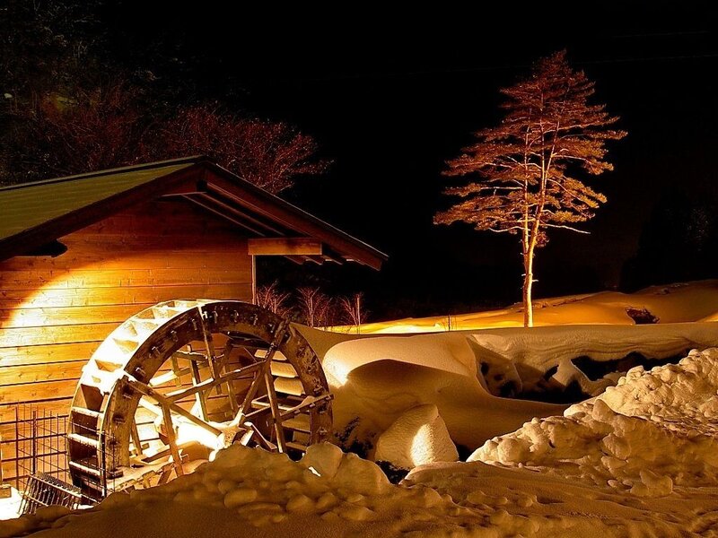 Water Wheel in Snow