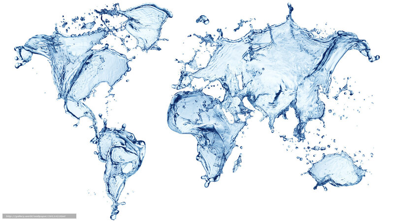 Water world map