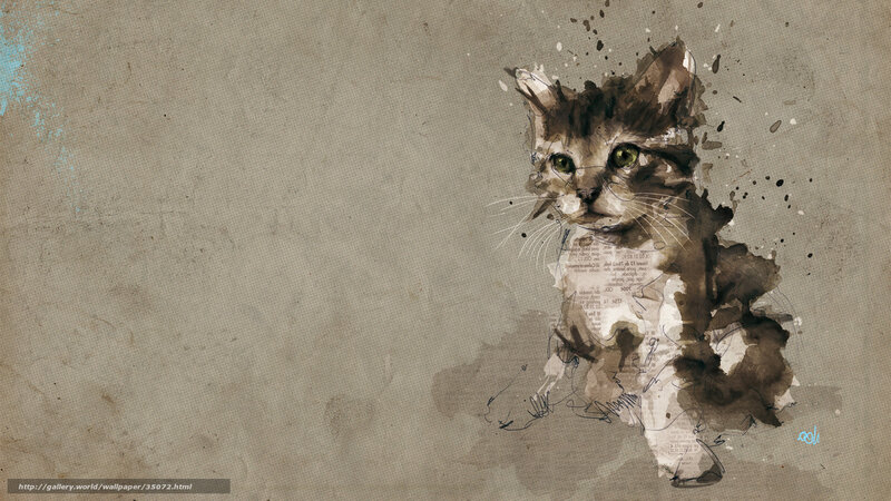 watercolor cat illustration