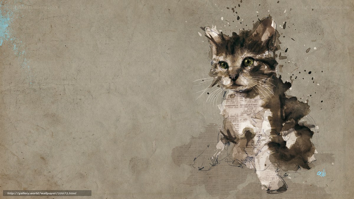 watercolor cat illustration