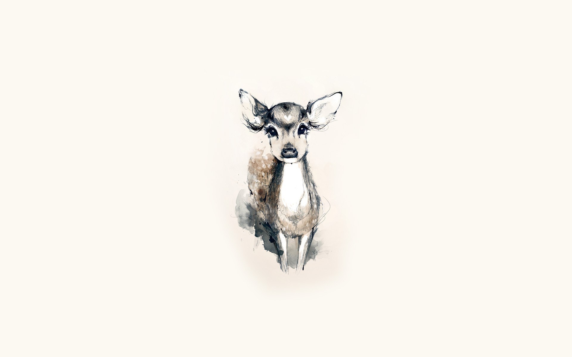 Watercolor deer illustration
