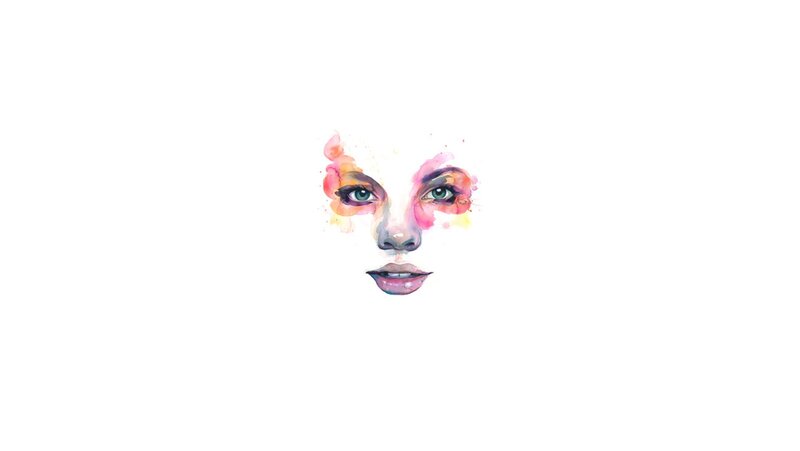 watercolor face art