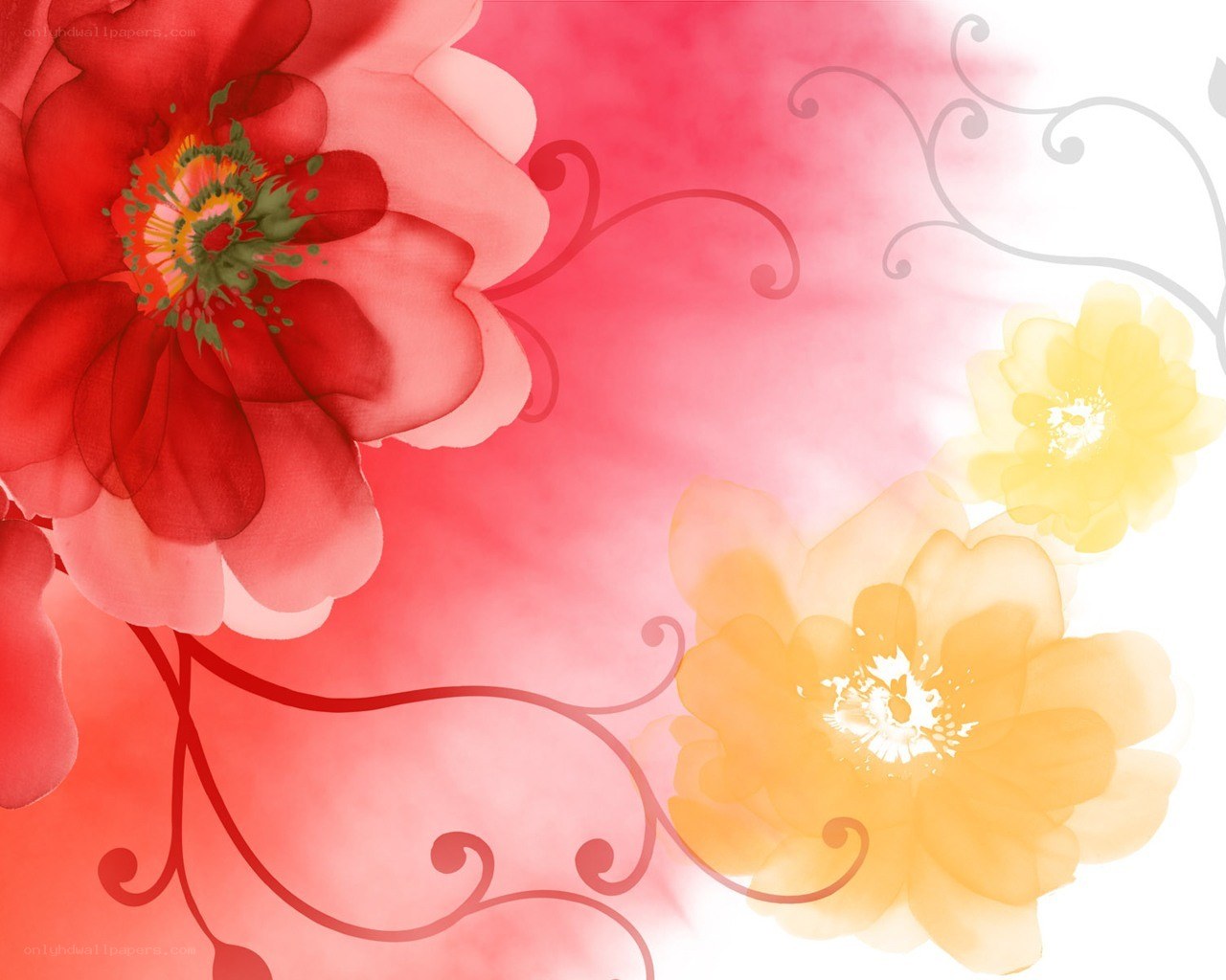 Watercolor floral background