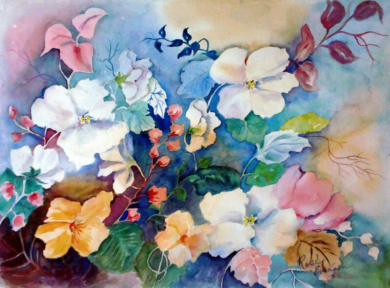 Watercolor floral bouquet