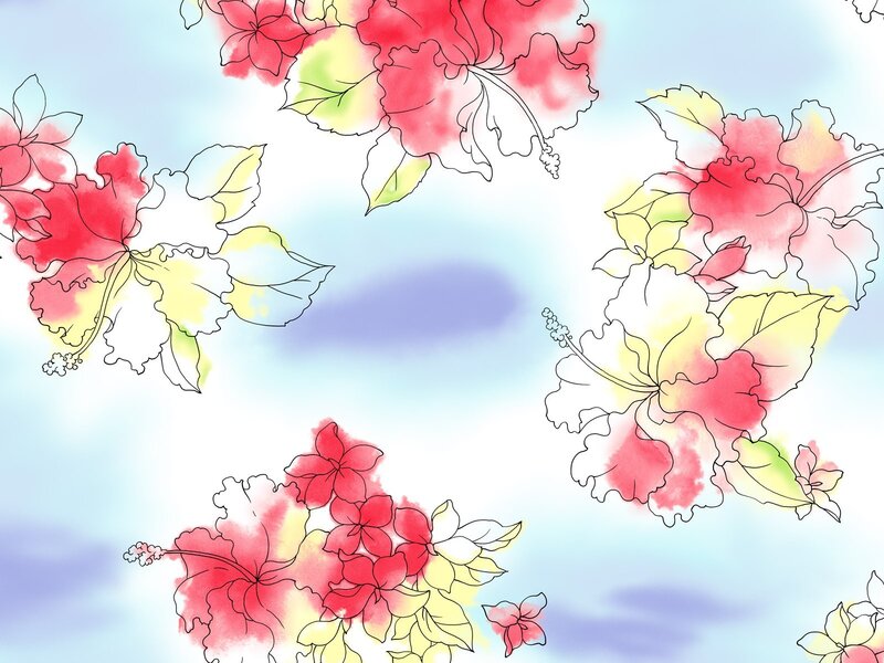 Watercolor floral pattern