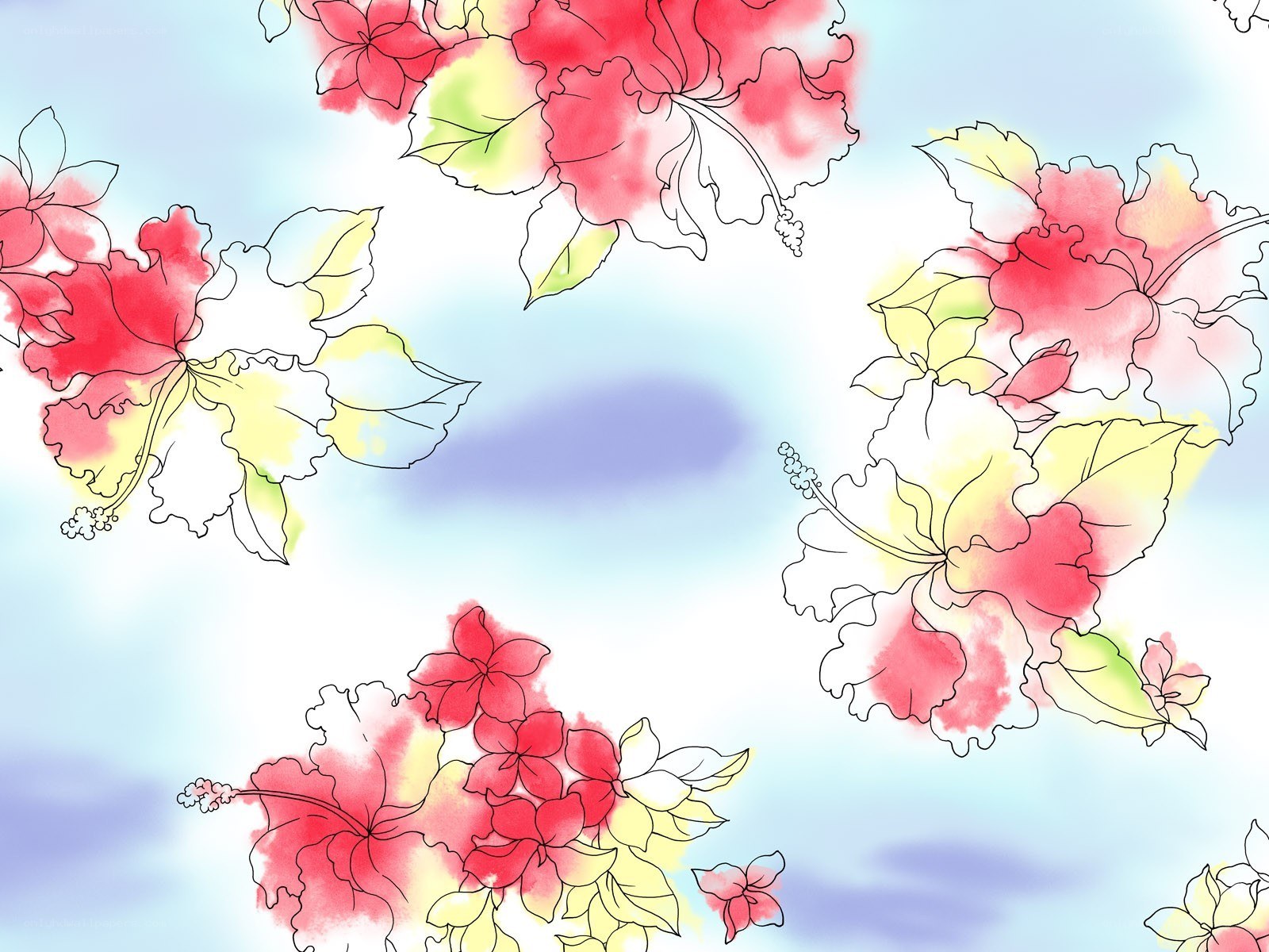 Watercolor floral pattern