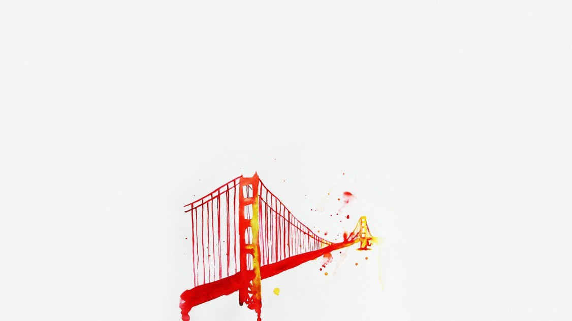 Watercolor Golden Gate Bridge