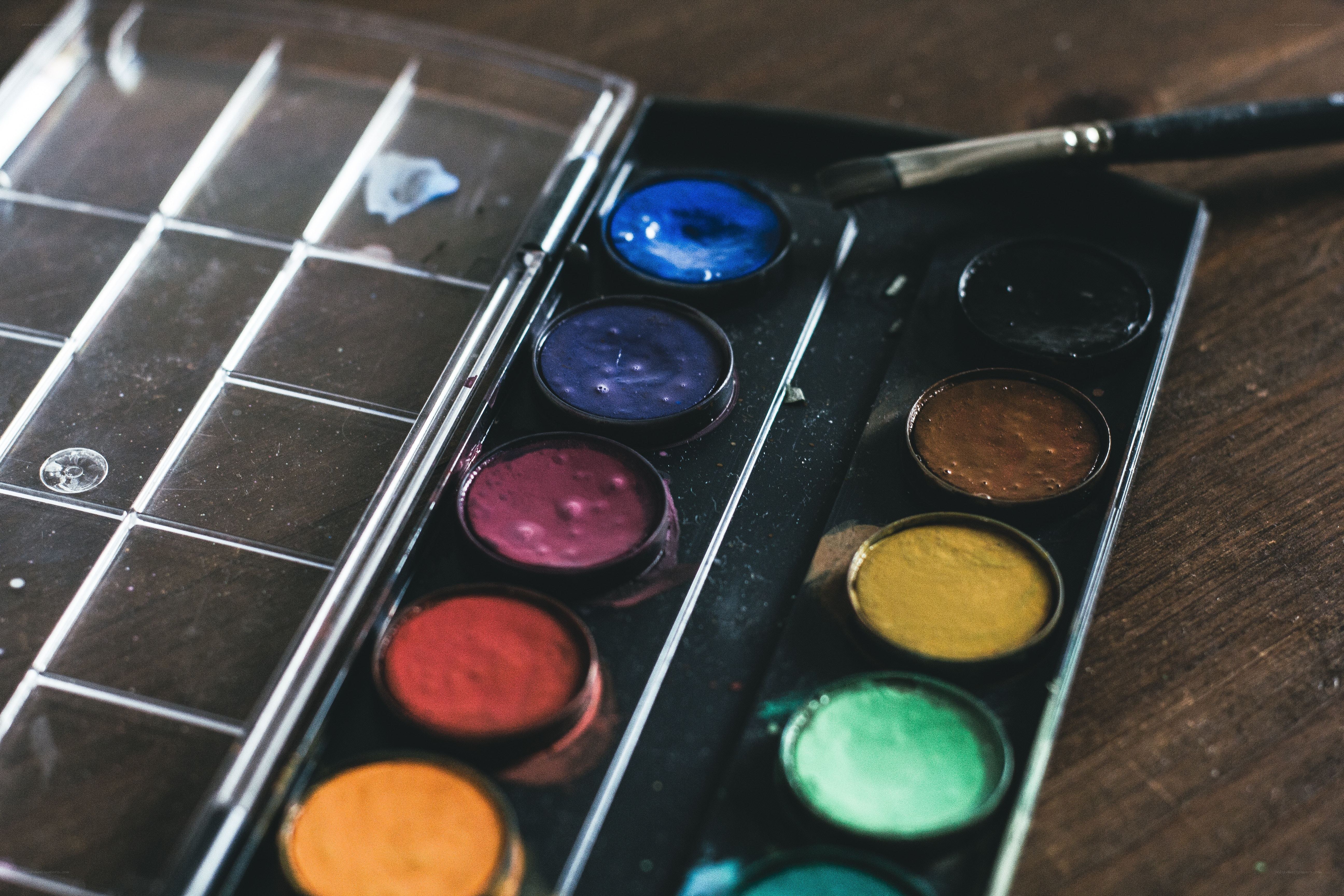 Watercolor paint palette