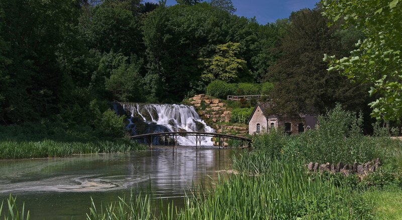 Waterfall and Mill — Green