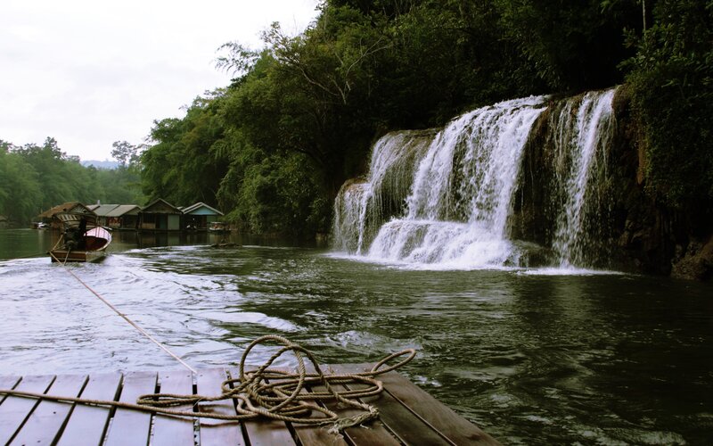 Waterfall and river scene
