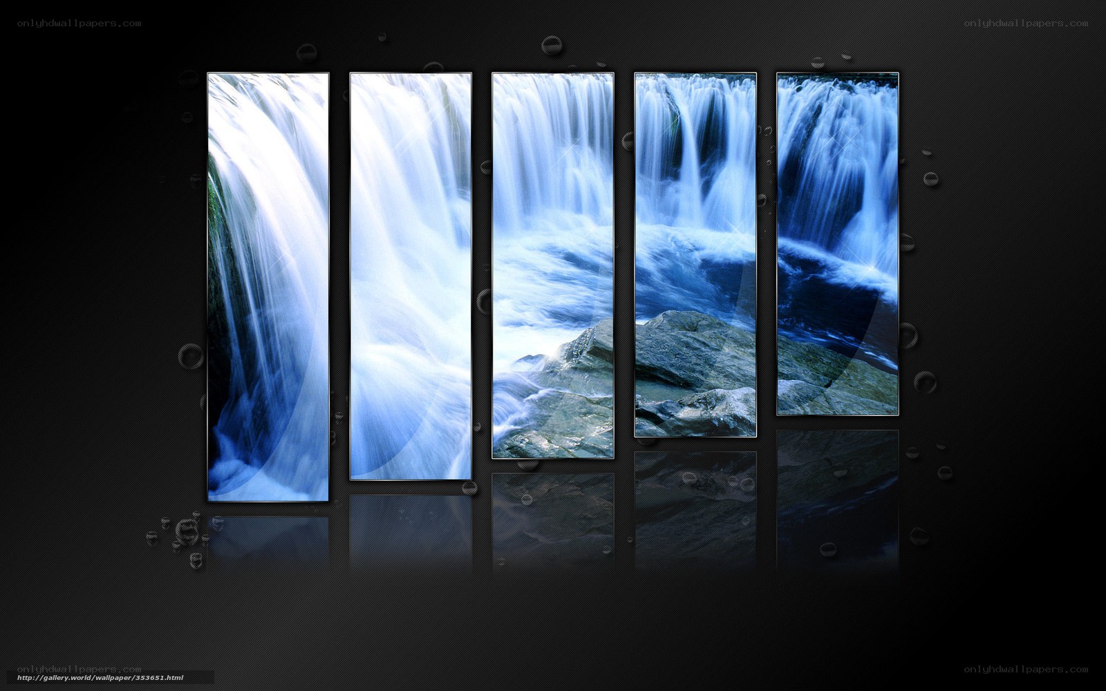 Waterfall art collage